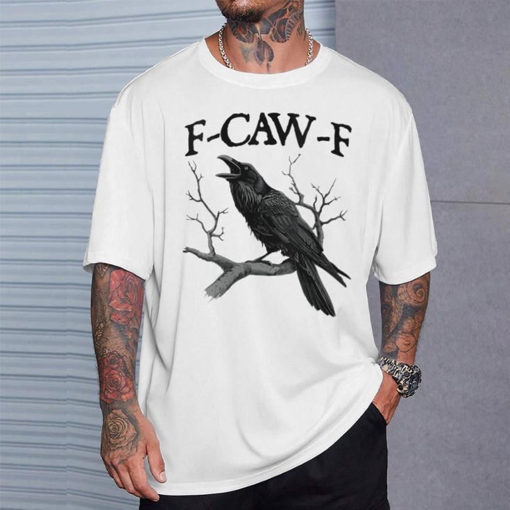 Humorous Crow Graphic T-Shirt – Say It With a Caw!
