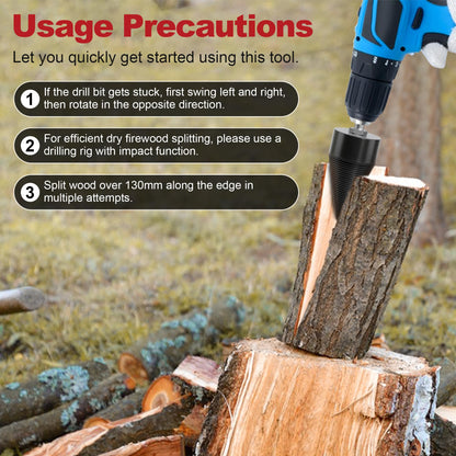 Heavy-Duty Wood Splitter Drill Bit Set