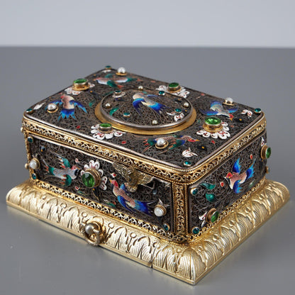 MUSIC BOX, Gilt Silver, Austria-Hungary, Late 19th Century【Free shipping】