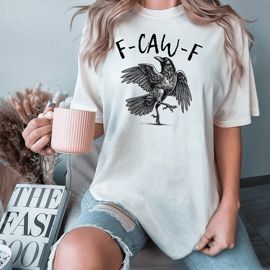 Funny Crow F-CAW-F T-Shirt | Halloween Streetwear Essential