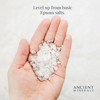 Ancient Minerals Magnesium Bath Flakes 🛁 | Relaxing Soak for Stress Relief ✨ | Pure Magnesium | 8 lbs (3.6 kg)