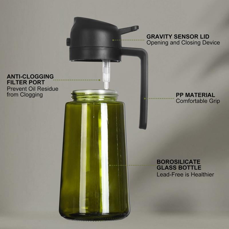 🎁HOT SALE 49% OFF💕2 in 1 Glass Oil Sprayer & Dispenser🔥(Buy 2 Save $17)