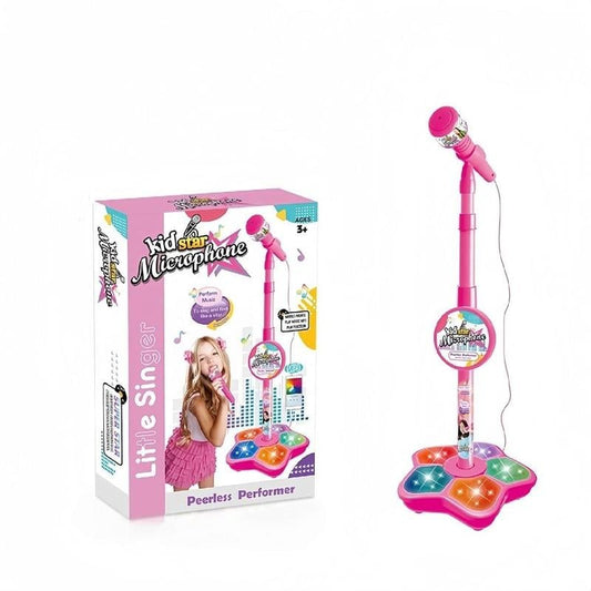 🎤🎁 Best Gift for Kids! Fun Karaoke Mic with Lights & Stand – Let Them Shine!✨👧