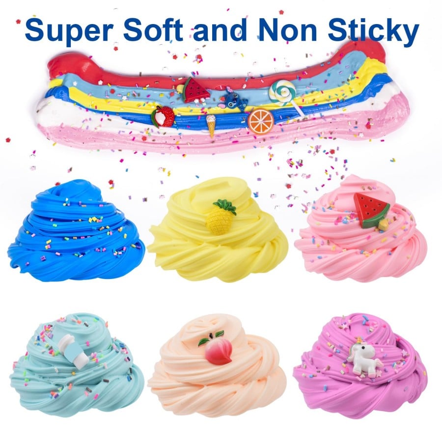 Super Clay Slime DIY Soft & Squishy Clay Scented Slime Sensory Clay