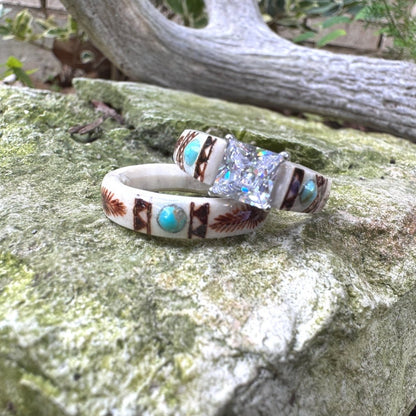 🔥🔥LAST DAY 49% OFF💍Hand Carved Antler Ring 🌏Made From Natural Shed Antlers