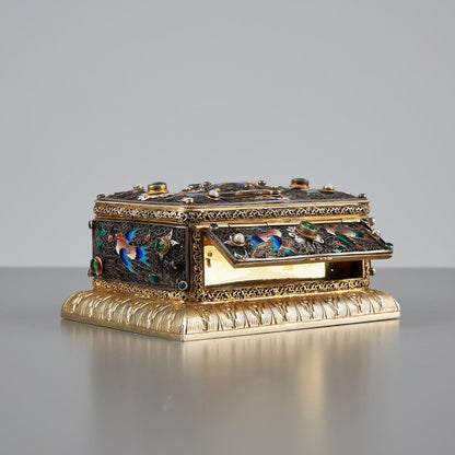 MUSIC BOX, Gilt Silver, Austria-Hungary, Late 19th Century【Free shipping】