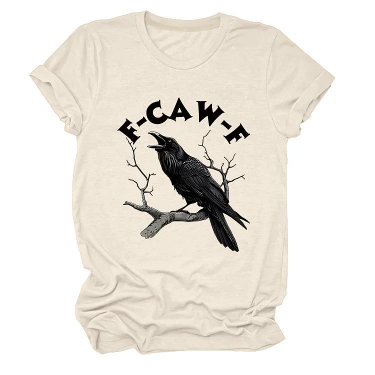 Humorous Crow Graphic T-Shirt – Say It With a Caw!