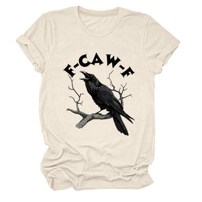 Humorous Crow Graphic T-Shirt – Say It With a Caw!