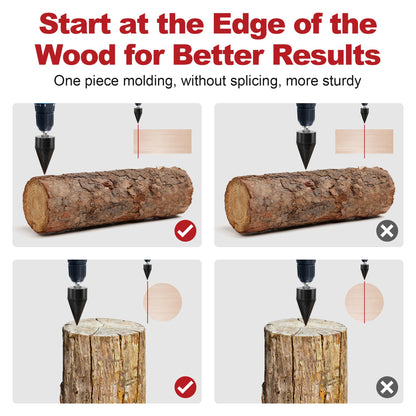 Heavy-Duty Wood Splitter Drill Bit Set