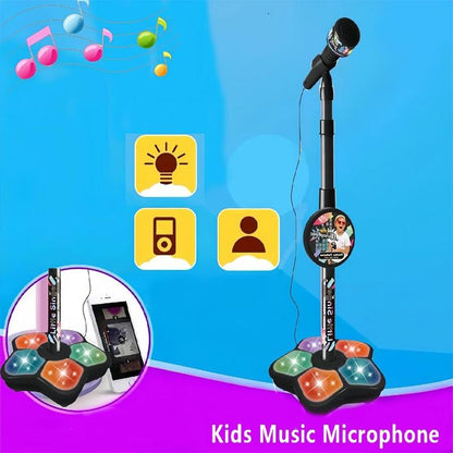 🎤🎁 Best Gift for Kids! Fun Karaoke Mic with Lights & Stand – Let Them Shine!✨👧