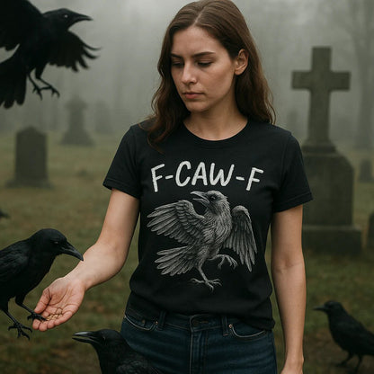 Funny Crow F-CAW-F T-Shirt | Halloween Streetwear Essential